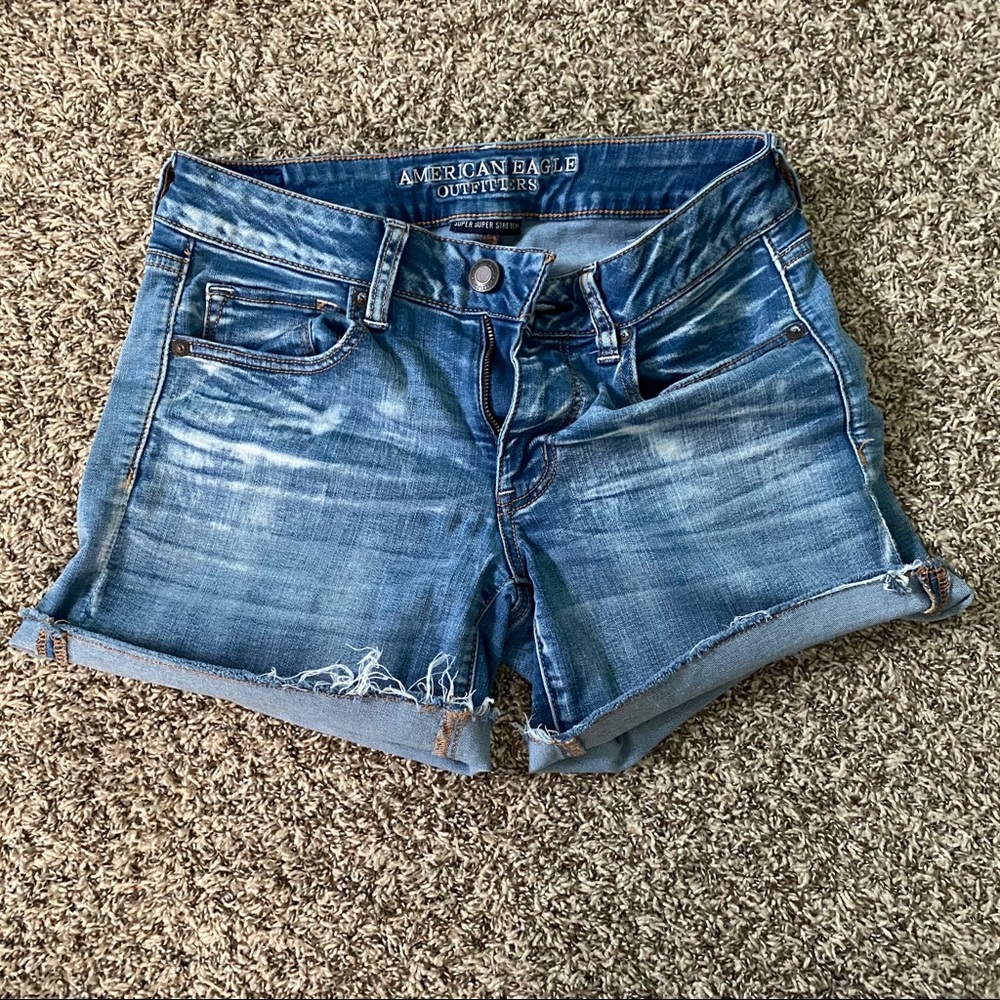 AEO Midi denim shorts